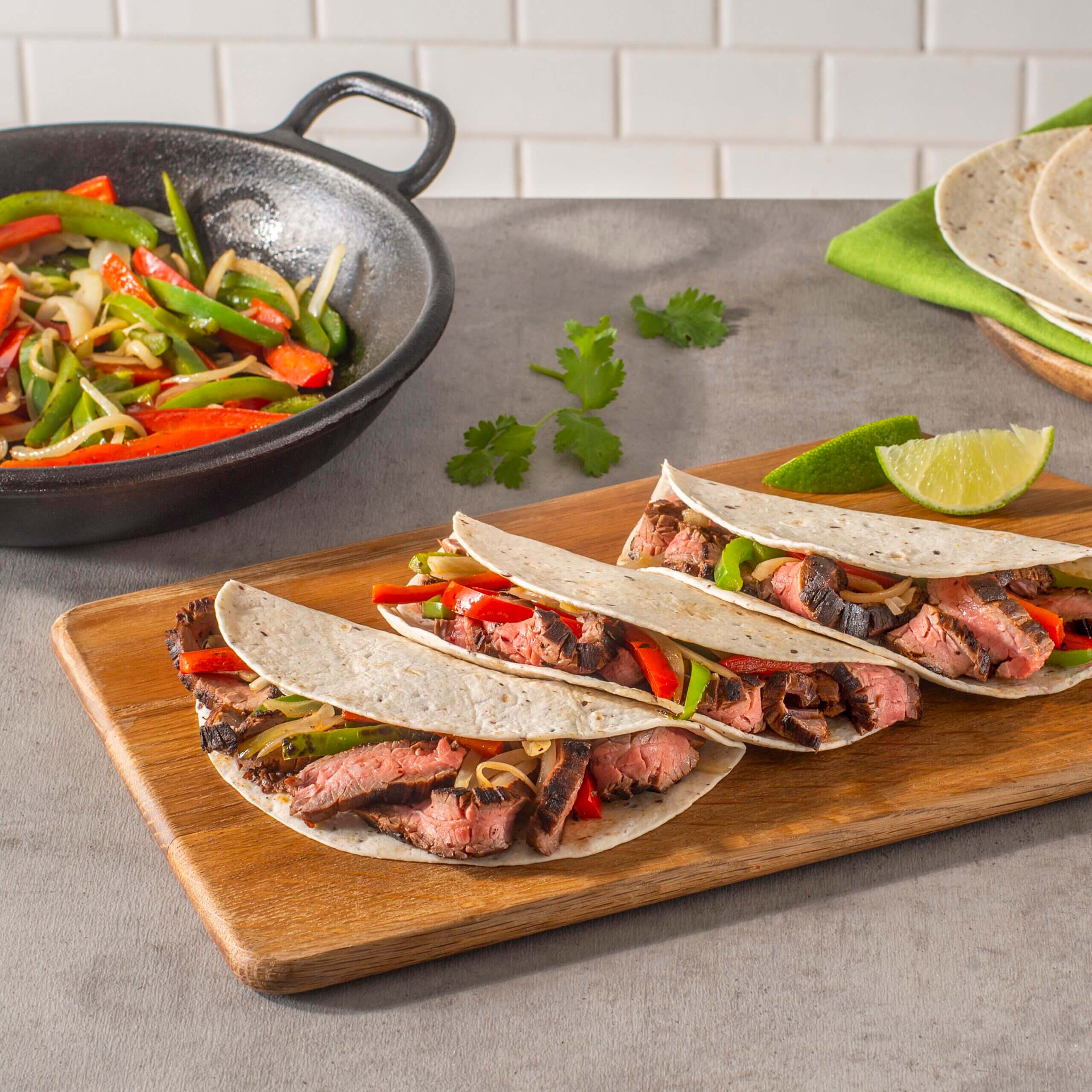 Guajillo Beef Fajitas