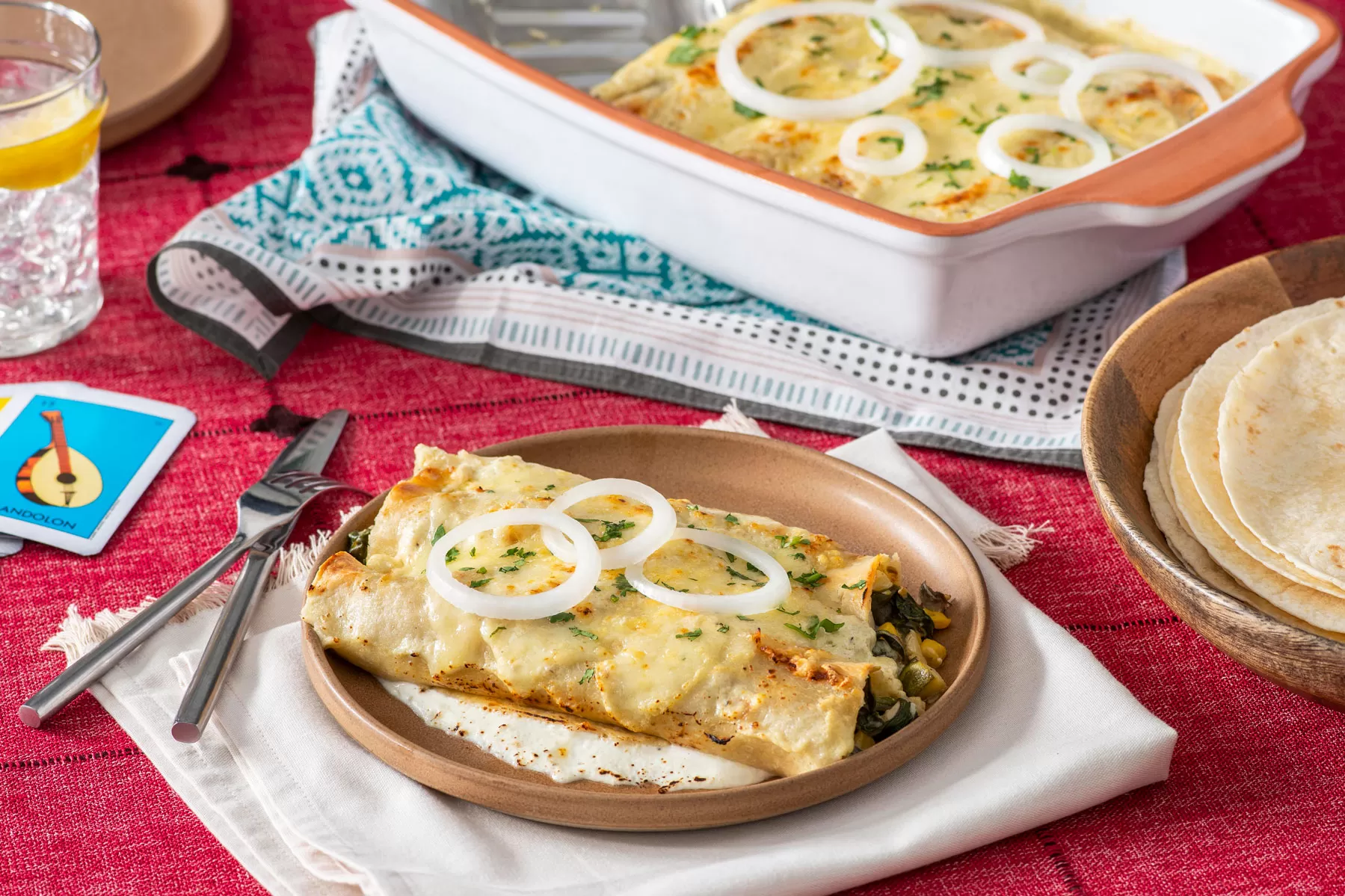 Cheese Enchiladas with Veggies