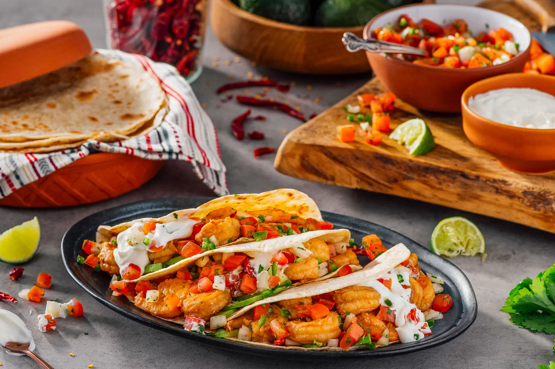 Devilled Shrimp Tacos